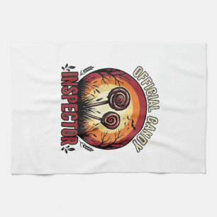 Offizieller Kaugummi-Inspektor Vintage-Halloween-S Geschirrtuch