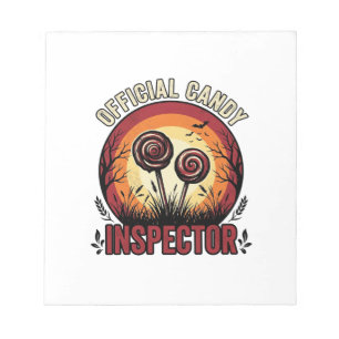 Offizieller Kaugummi-Inspektor Vintage-Halloween-S Notizblock