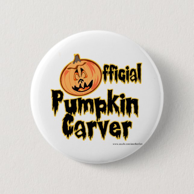 Offizieller Kürbis Transchiermesser Halloween Button (Vorderseite)
