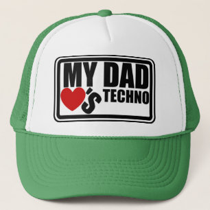 Offizieller "mein Vater-Lieben Techno" Truckerkappe