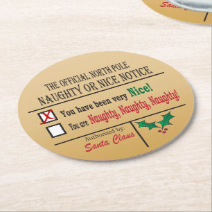 Offizieller Nordpol bzw. Nizza Runder Pappuntersetzer