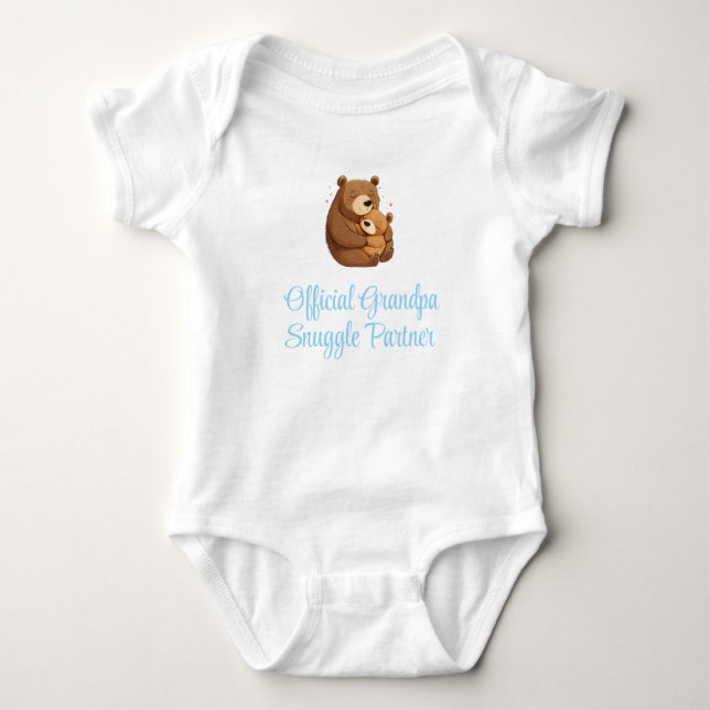 Offizieller Opa Snuggle Partner, Baby Boy, Funny Strampler (Vorderseite)