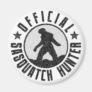 Offizieller Sasquatch Jäger - Bigfoot in B/W Magnet