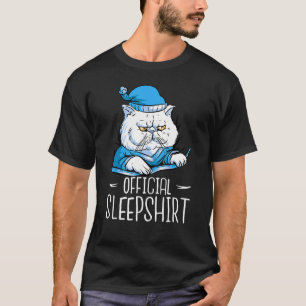 Offizieller Schlaf für Katzen-Girl-Junge T-Shirt