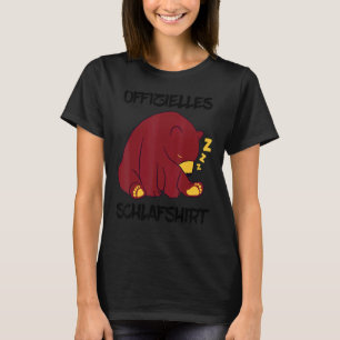 Offizieller Schlaf Pajamas Nachthemd Bären Schlafe T-Shirt