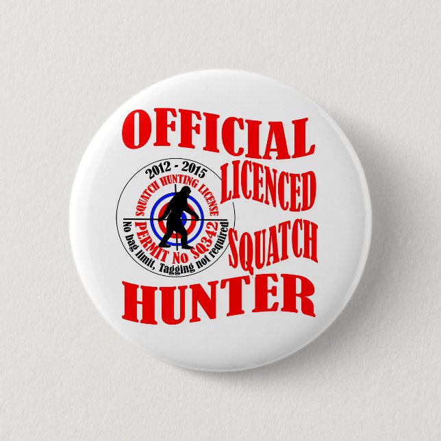 Offizieller squatch Jäger Button (Vorderseite)
