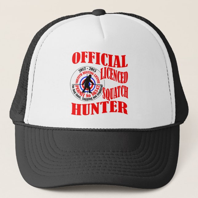 Offizieller squatch Jäger Truckerkappe (Vorderseite)