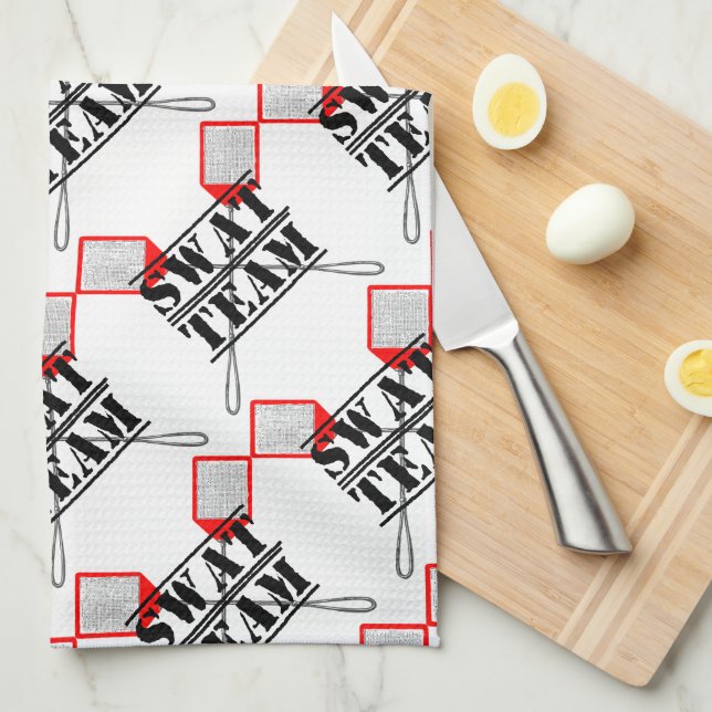 Offizieller SWAT Team-FliegeSwatter Geschirrtuch (Viertel Falte)