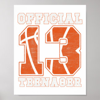 Offizieller Teenager 13. Geburtstag Junge Party By Poster