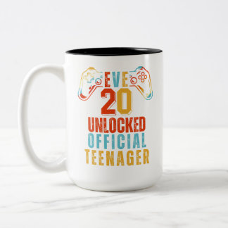 Offizieller Teenager 20. Geburtstag Junge Stufe 20 Zweifarbige Tasse