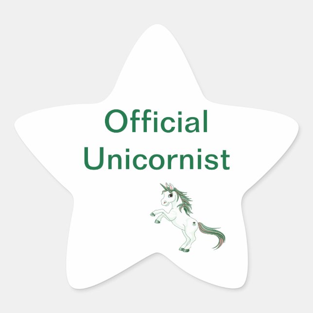 Offizieller Unicornist Star Stern-Aufkleber (Vorderseite)