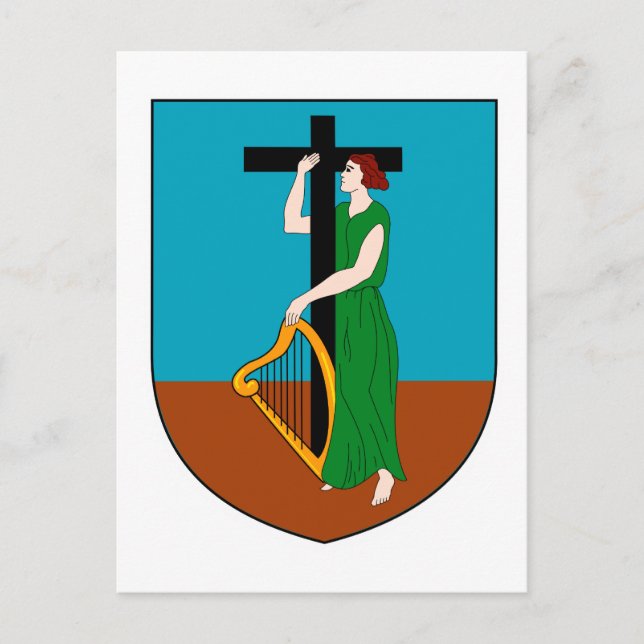 Offizieller Wappen-Heraldry-Symbol in Montserrat Postkarte (Vorderseite)
