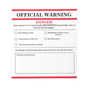 Offizieller WarnNotepad Notizblock