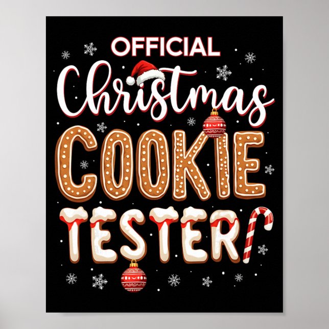 Offizieller Weihnachtsplätzchen Tester Verkoster K Poster (Vorne)