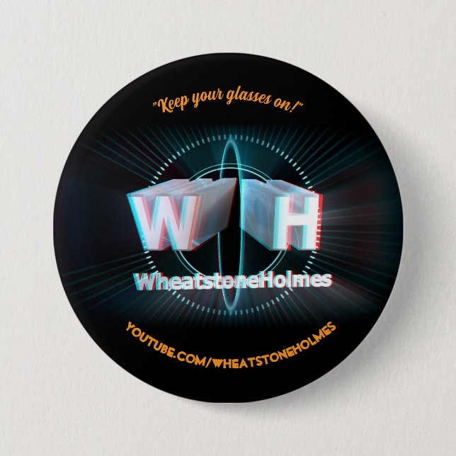 Offizieller WheatstoneHolmes stereoskopisch 3D Button (Vorderseite)