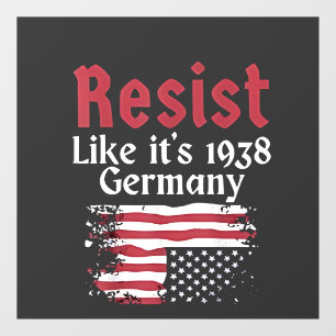 Offizieller Wohnsitz wie 1938 Deutschland Resist Fensteraufkleber