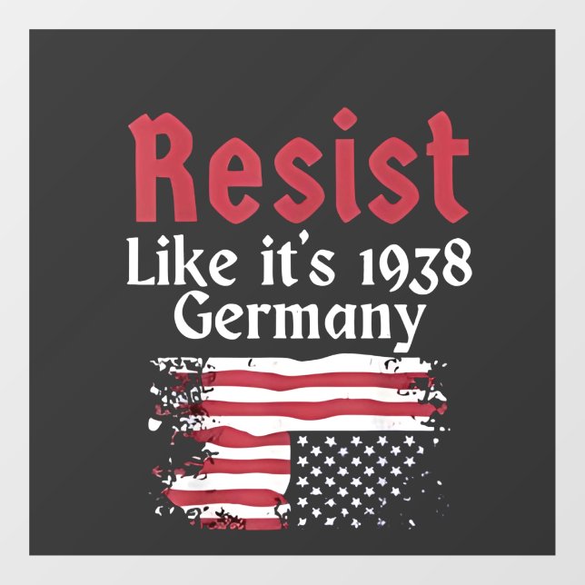 Offizieller Wohnsitz wie 1938 Deutschland Resist Fensteraufkleber (Blatt)