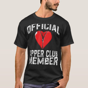 Offizieller Zipper Club Mitglied Funny Open Heart T-Shirt