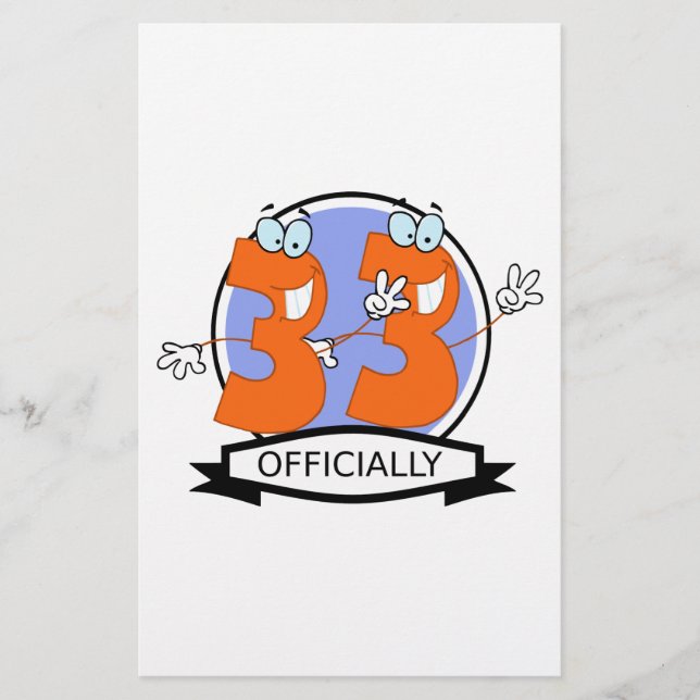 Offizielles 33-Geburtstagslogo (Vorderseite)