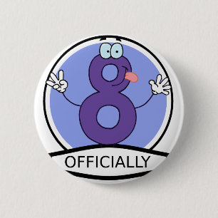 Offizielles 8-Geburtstagslogo Button