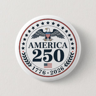 Offizielles Amerika 250. Jubiläums-Gedenksiegel Button