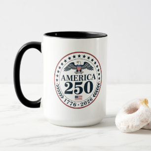Offizielles Amerika 250. Jubiläums-Gedenksiegel Tasse