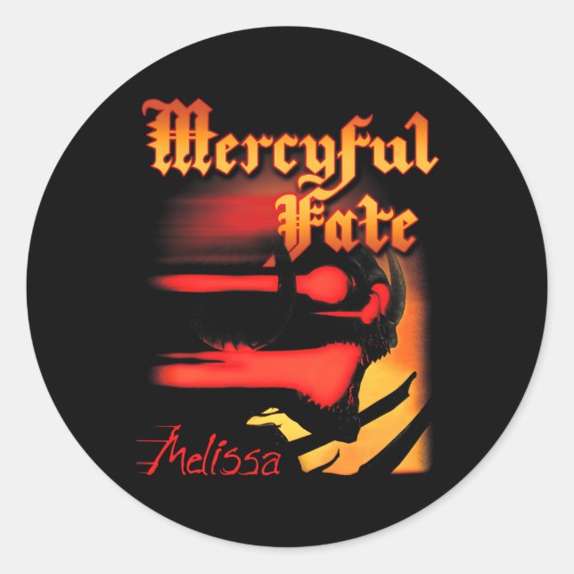 Offizielles barmherziges Schicksal Melissa Runder Aufkleber (Vorderseite)