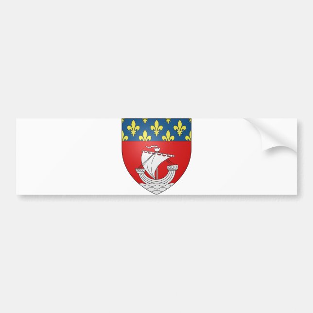 Offizielles Blason Paris Mantel-Wappenkunde-Symbol Autoaufkleber (Vorne)