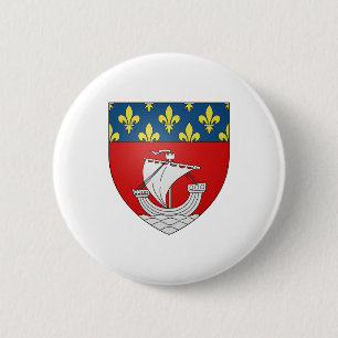 Offizielles Blason Paris Mantel-Wappenkunde-Symbol Button
