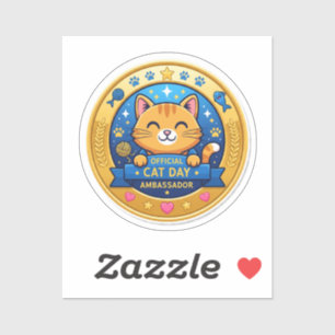 Offizielles Cat Day Abzeichen - Fun Sticker