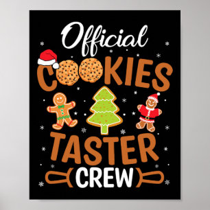 Offizielles Cookie Taster Crew Weihnachtsbacken Bä Poster