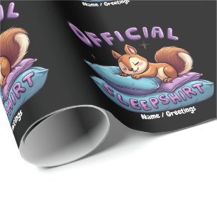 Offizielles Eichhörnchen Schlaf Süß & Lustig Schlu Geschenkpapier