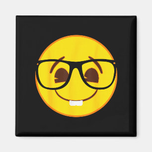 Offizielles Emoji Nerd Gles Gelbes Smiley-Gesicht  Magnet