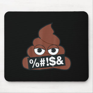Offizielles Emoji Poop Zensiert Gelbes Smiley-Gesi Mousepad