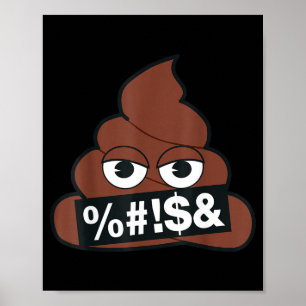 Offizielles Emoji Poop Zensiert Gelbes Smiley-Gesi Poster