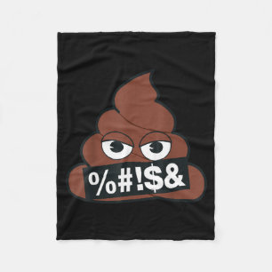 Offizielles Emoji Poop Zensiertes Gelbes Smiley-Ge Fleecedecke