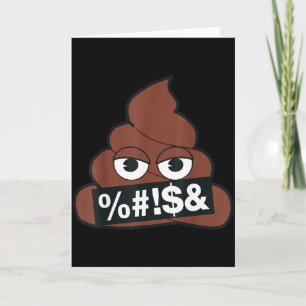 Offizielles Emoji Poop Zensiertes Gelbes Smiley-Ge Karte