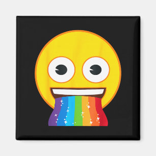 Offizielles Emoji Regenbogen-Mund Gelbes Lächel-Ge Magnet