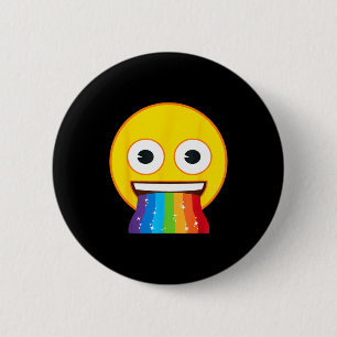Offizielles Emoji Regenbogen Mund Gelbes Lächeln G Button
