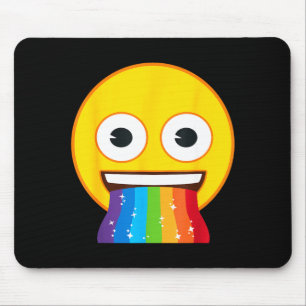 Offizielles Emoji Regenbogen-Mund Gelbes Lächeln G Mousepad