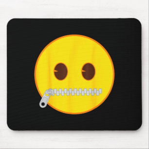 Offizielles Emoji Reißverschluss Mund Gelbes Läche Mousepad
