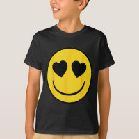 Offizielles Emoji Retro Herz Augen Gelbes Lächeln