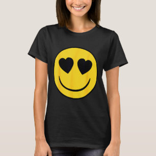 Offizielles Emoji Retro Herz Augen Gelbes Smiley-G T-Shirt