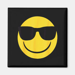 Offizielles Emoji Retro Sonnenbrille Gelbes Smiley Magnet