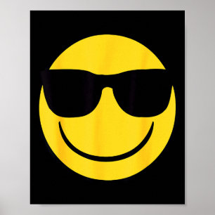 Offizielles Emoji Retro-Sonnenbrille Gelbes Smiley Poster