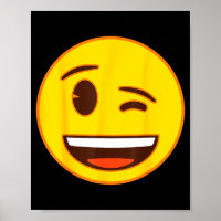 Offizielles Emoji Zwinkerndes Gelbes Lächeln Gesic