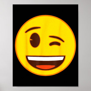 Offizielles Emoji Zwinkerndes Gelbes Lächeln Gesic Poster