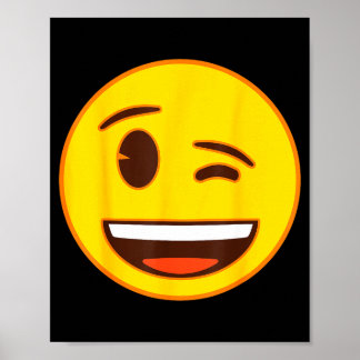 Offizielles Emoji Zwinkerndes Gelbes Lächeln Gesic Poster