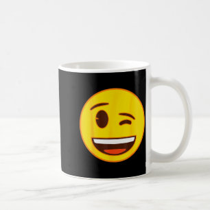 Offizielles Emoji Zwinkerndes Gelbes Smiley-Gesich Kaffeetasse