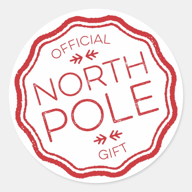 Offizielles Geschenk vom Nordpol Runder Aufkleber (Vorderseite)